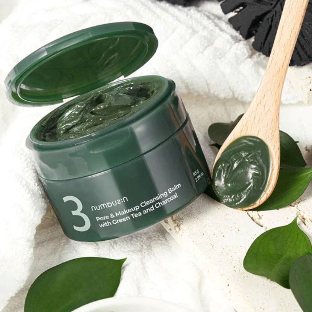 [Numbuzin] No.3 Pore & Makeup Cleansing Balm with Creen Tea and Charcoal 85g