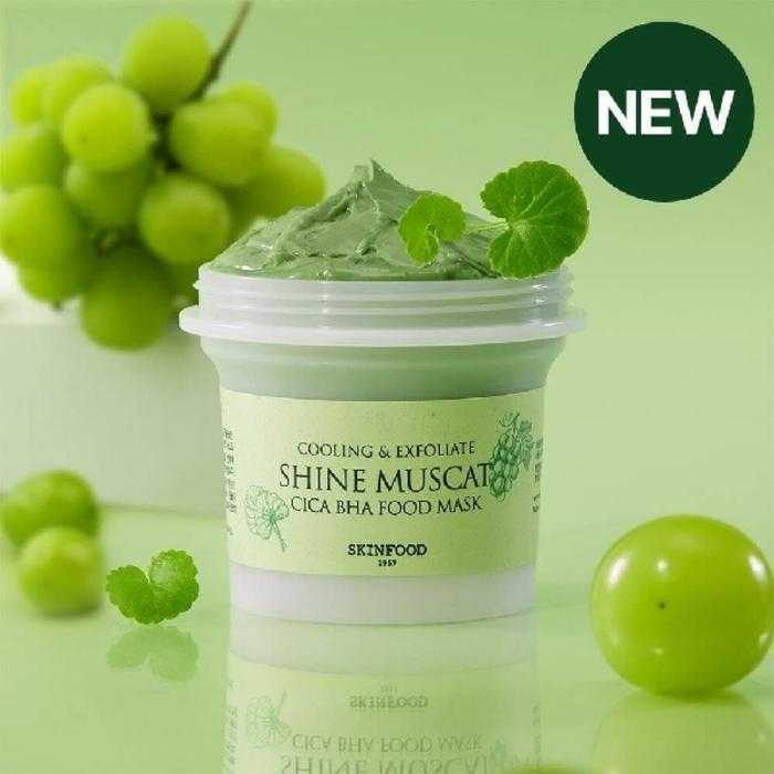 Skinfood-Cooling & Exfoliate Shine Muscat CICA Bha Food Mask
