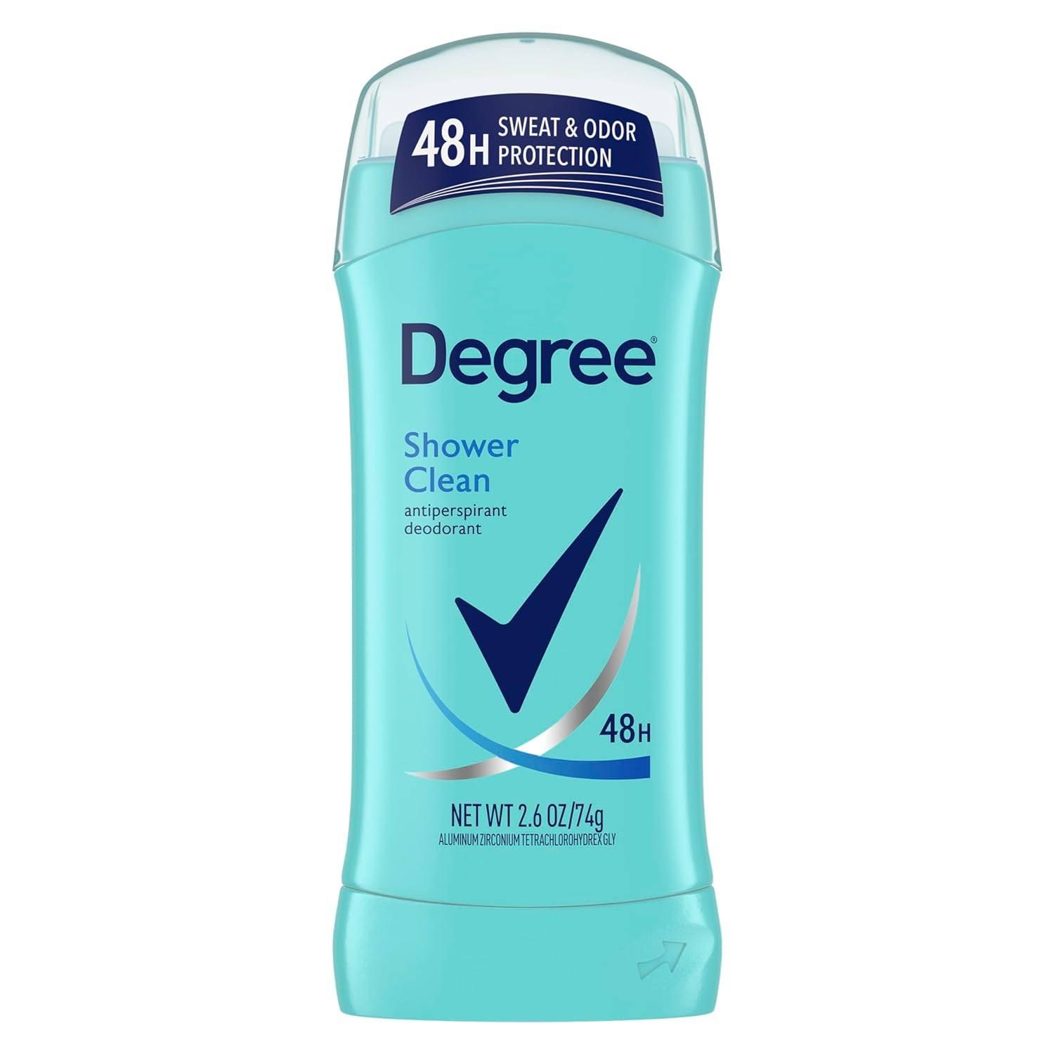 Degree Original Antiperspirant Deodorant Shower Clean Pack of 6 48-Hour Sweat & Odor Protection Antiperspirant for Women