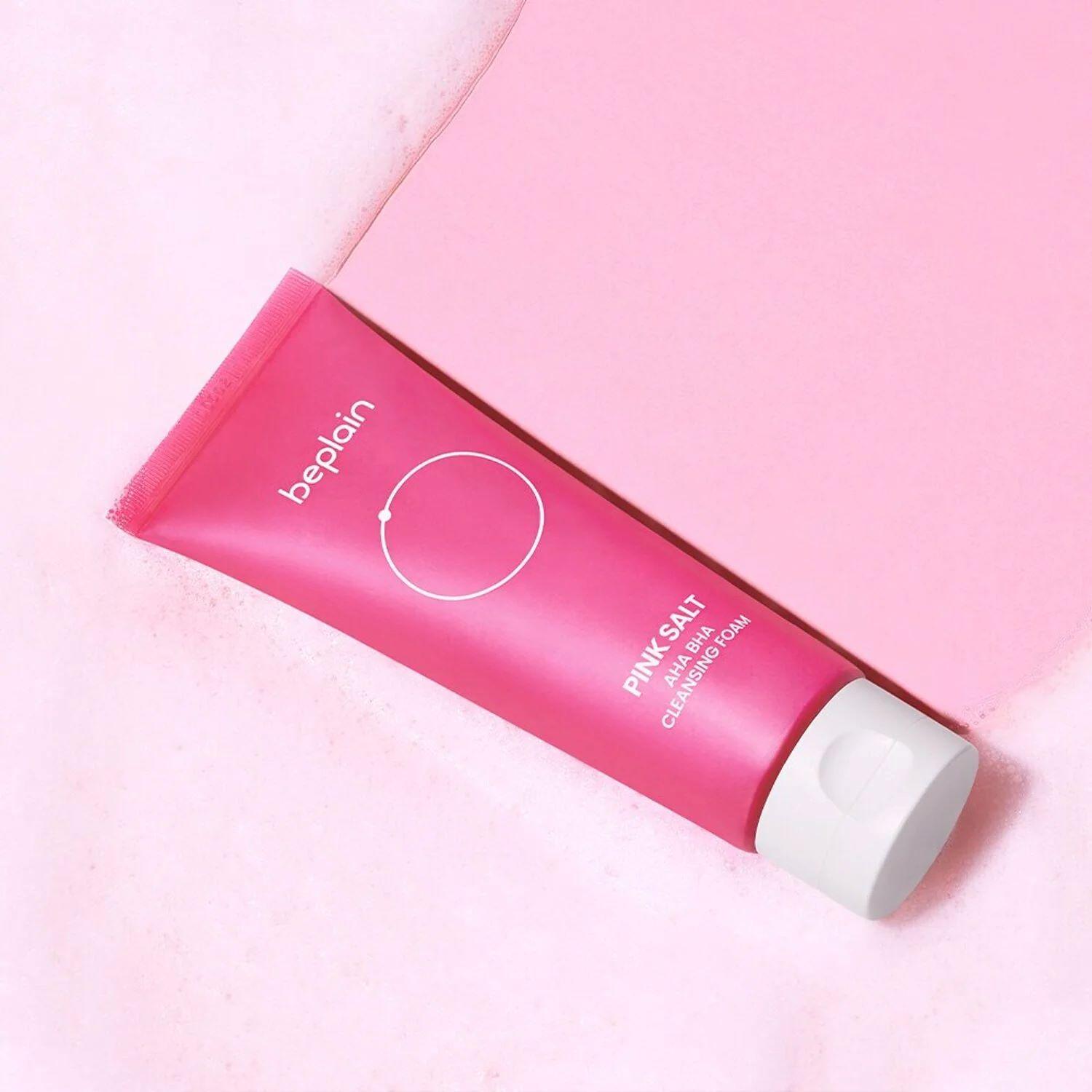 Beplain - Pink salt AHA BHA Cleansing foam  (120ml)