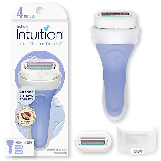 Schick Intuition Kit 2 Pure Nourishment Razor, Blue